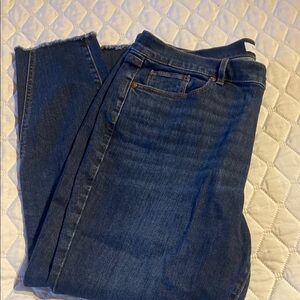 Classic Blue Straight Jeans with Textured Denim